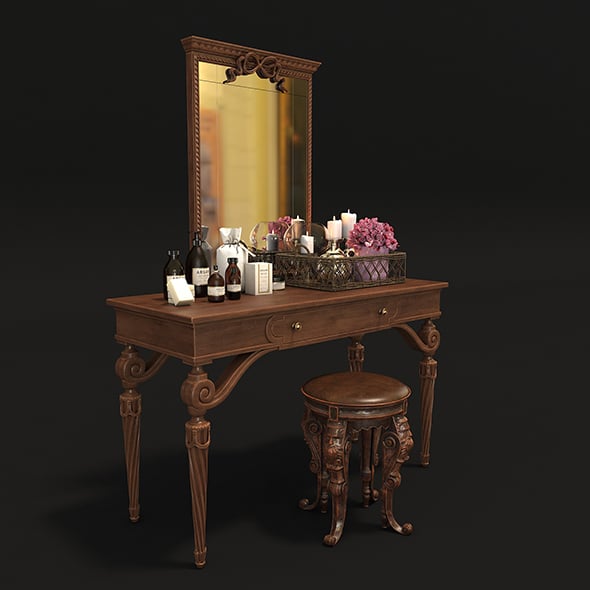 Classic Dressing Table - 3DOcean Item for Sale