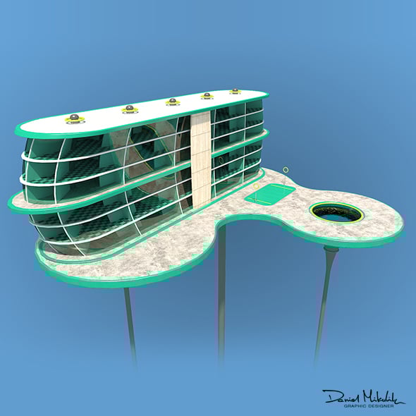 Futuristic Architecture Skyscraper #05 - 3DOcean Item for Sale