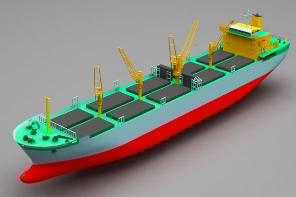 commercial ship - 3DOcean Item for Sale
