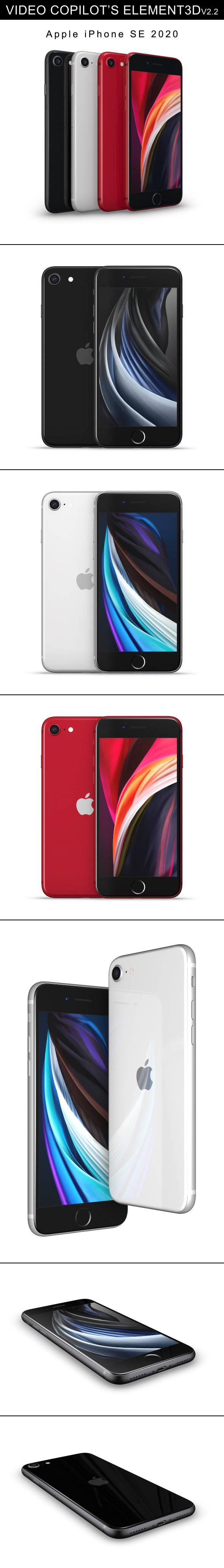 Element3D - iPhone SE 2020 - 3DOcean Item for Sale