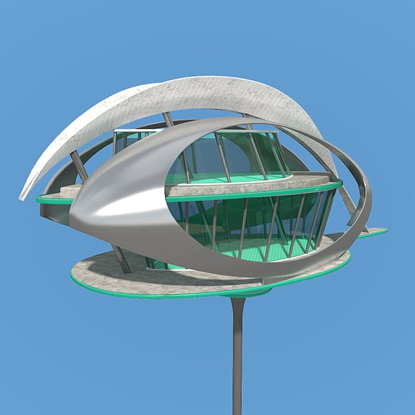 Futuristic Architecture Skyscraper #06 - 3DOcean Item for Sale