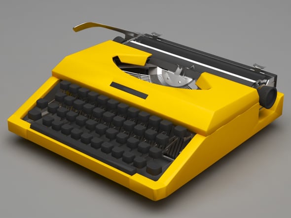 Typewriter - 3DOcean Item for Sale