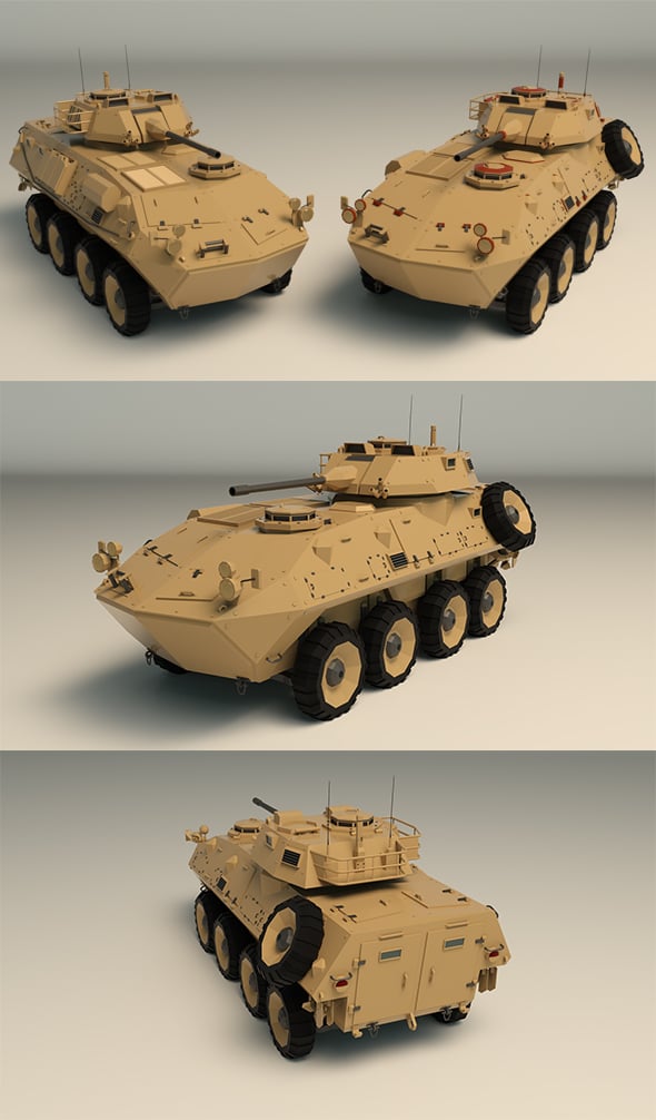 Low Poly Tank 05 - 3DOcean Item for Sale