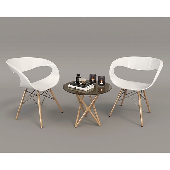 Modern Table and Chair Set 3 - 3DOcean Item for Sale