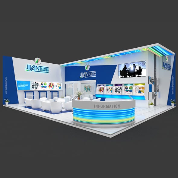 Exhibition Booth 3D Model - 3DOcean Item for Sale