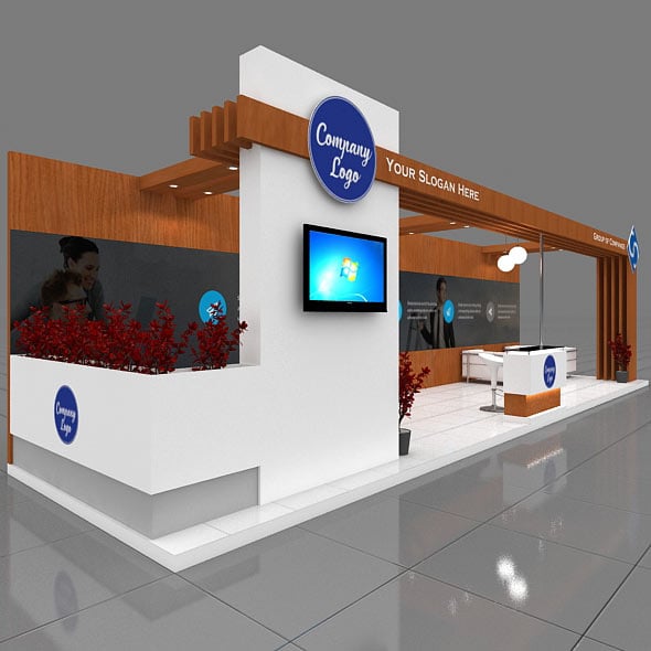 Exhibition Stand 3D Model - 3DOcean Item for Sale