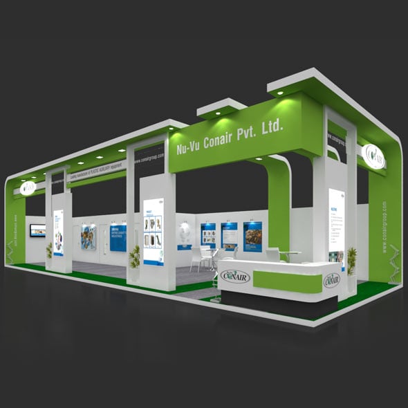 Exhibition Stall 3D Model - 3DOcean Item for Sale