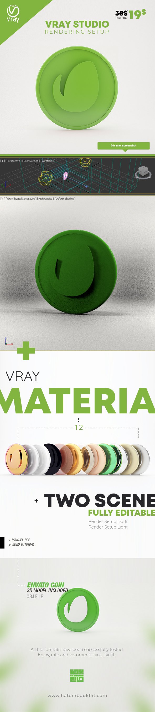 Vray Studio Rendering Setup - 3DOcean Item for Sale