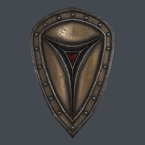 Fantasy shield 6 3d model - 3DOcean Item for Sale