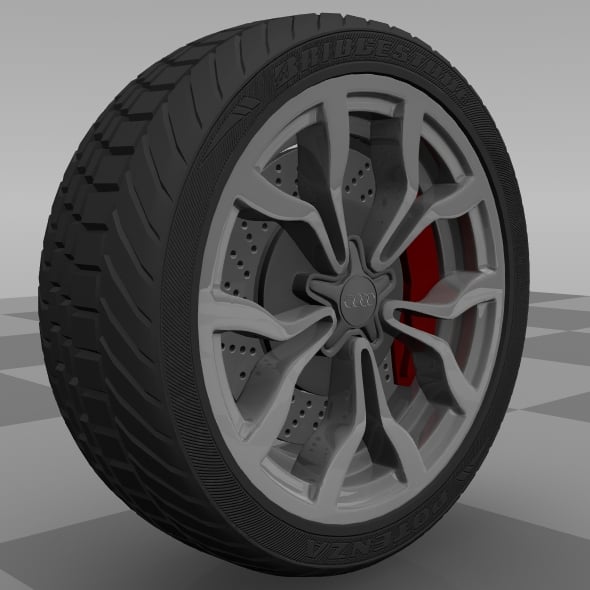 Car Wheel - 3DOcean Item for Sale