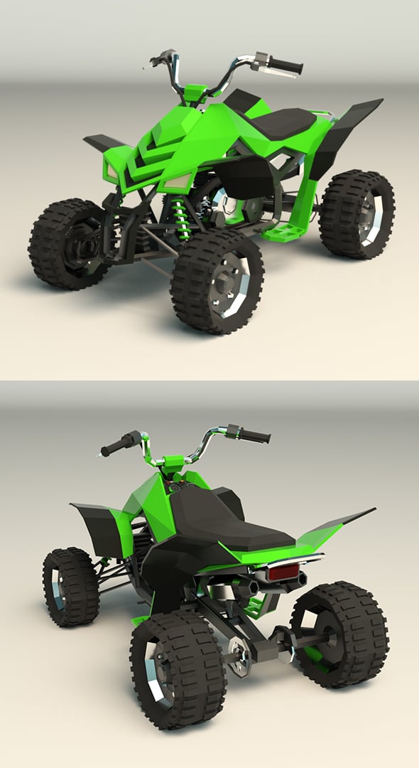 Low Poly ATV 02 - 3DOcean Item for Sale