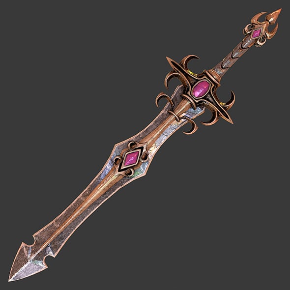Fantasy sword 22 3d model - 3DOcean Item for Sale