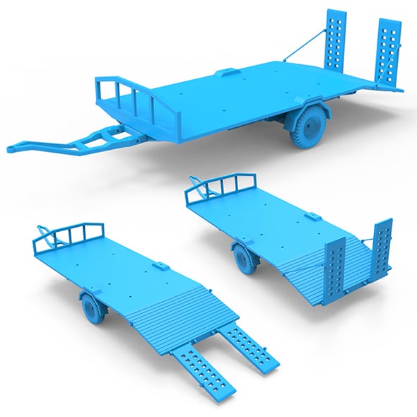 Trailer 3D Printing Model - 3DOcean Item for Sale