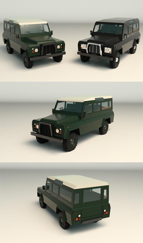 Low Poly SUV 02 - 3DOcean Item for Sale