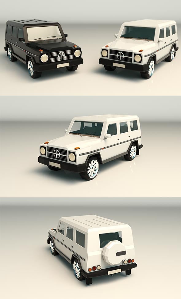 Low Poly SUV 03 - 3DOcean Item for Sale