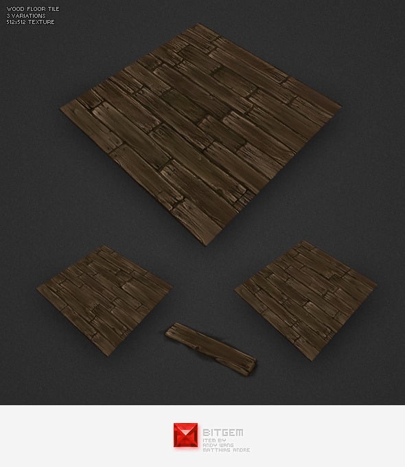 Low Poly Floor Boards - 3DOcean Item for Sale