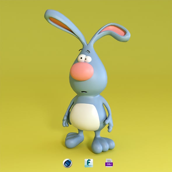Cartoon Rabbit 3D - 3DOcean Item for Sale