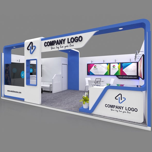 Exhibition Booth 3D Model - 7x4 mtr - 3DOcean Item for Sale