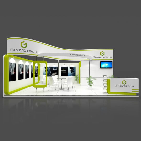 Exhibition Booth 3D Model - 8x6 mtr - 3DOcean Item for Sale