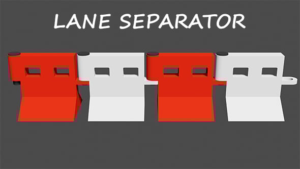 Lane Separator - 3DOcean Item for Sale