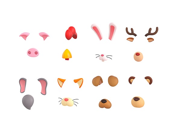 Animal Face Pack - 3DOcean Item for Sale