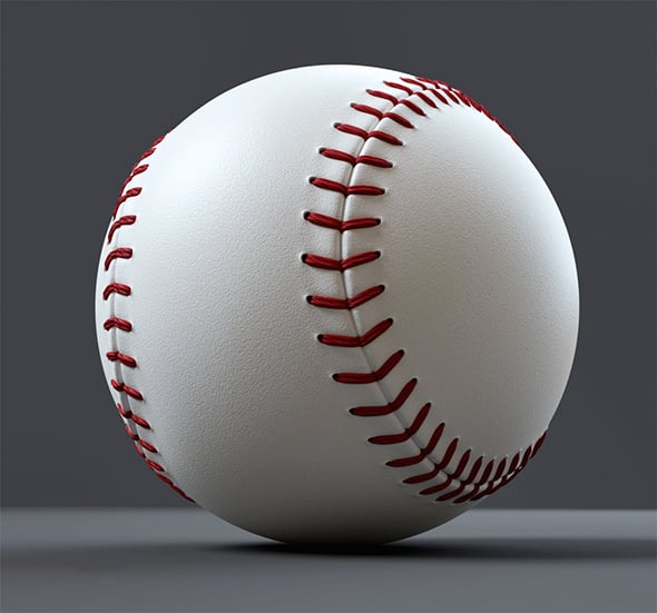 Baseball Ball 3D Model Low-poly - 3DOcean Item for Sale