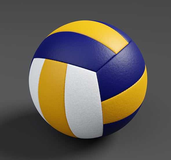 Volleyball Ball 3D Model Low-poly - 3DOcean Item for Sale