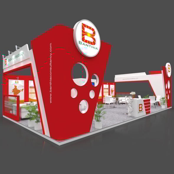 Exhibition Booth 3D Model - 12x6 mtr - 3DOcean Item for Sale