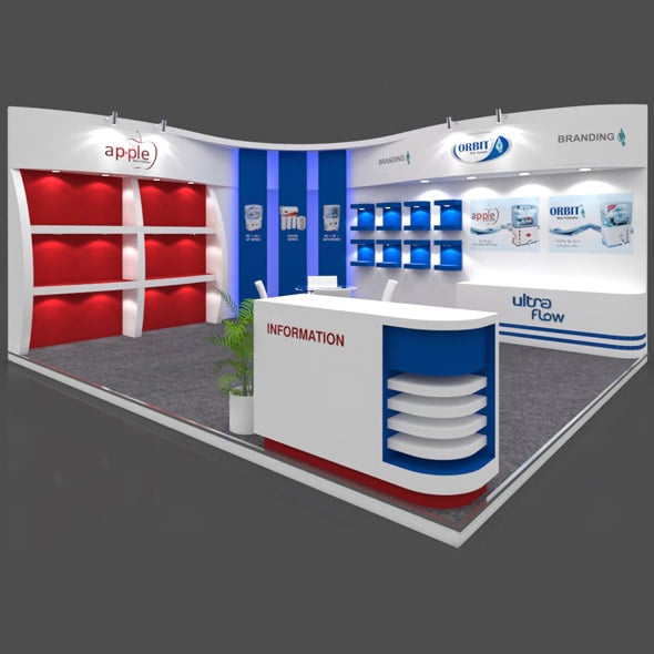 Exhibition Booth 3D Model - 6x5 mtr - 3DOcean Item for Sale