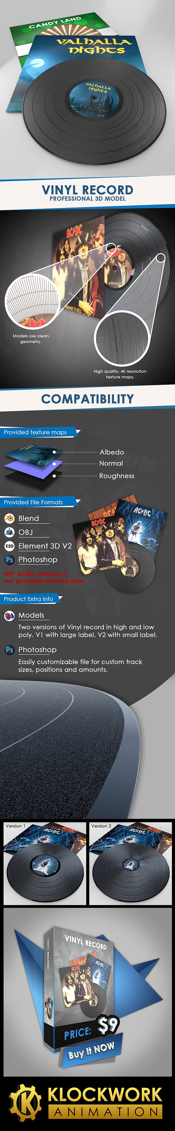 Vinyl Record - 3DOcean Item for Sale