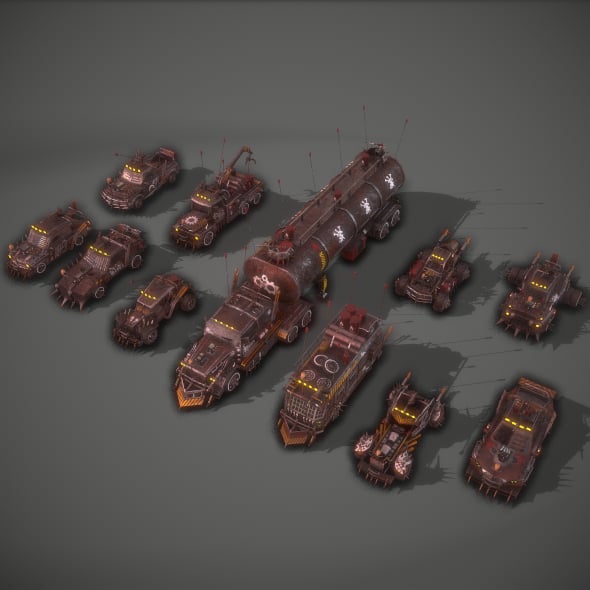 Mega Apocalyptic Car Package - 3DOcean Item for Sale