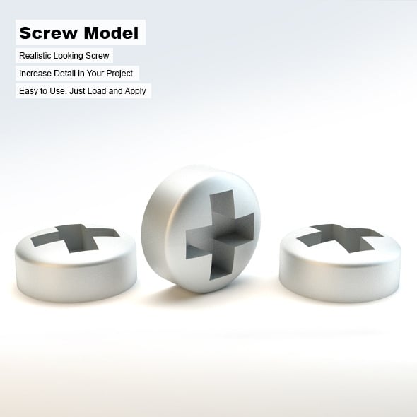 Steel Screw - 3DOcean Item for Sale
