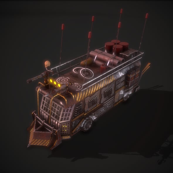 Post Apocalyptic Bus - 3DOcean Item for Sale