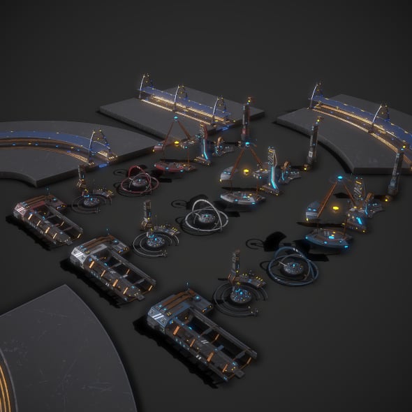 Sci-fi City 01 - 3DOcean Item for Sale