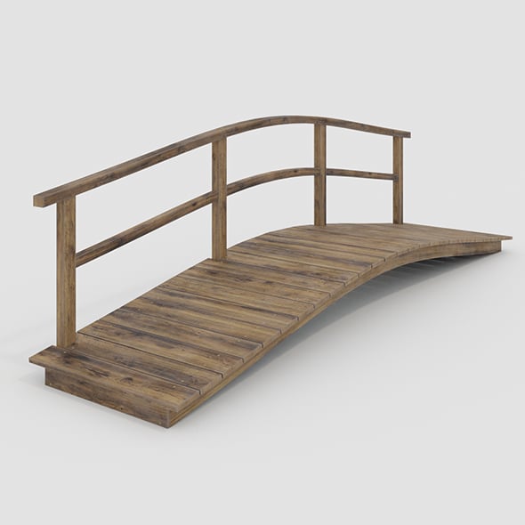 Bridge with one handrail - 3DOcean Item for Sale