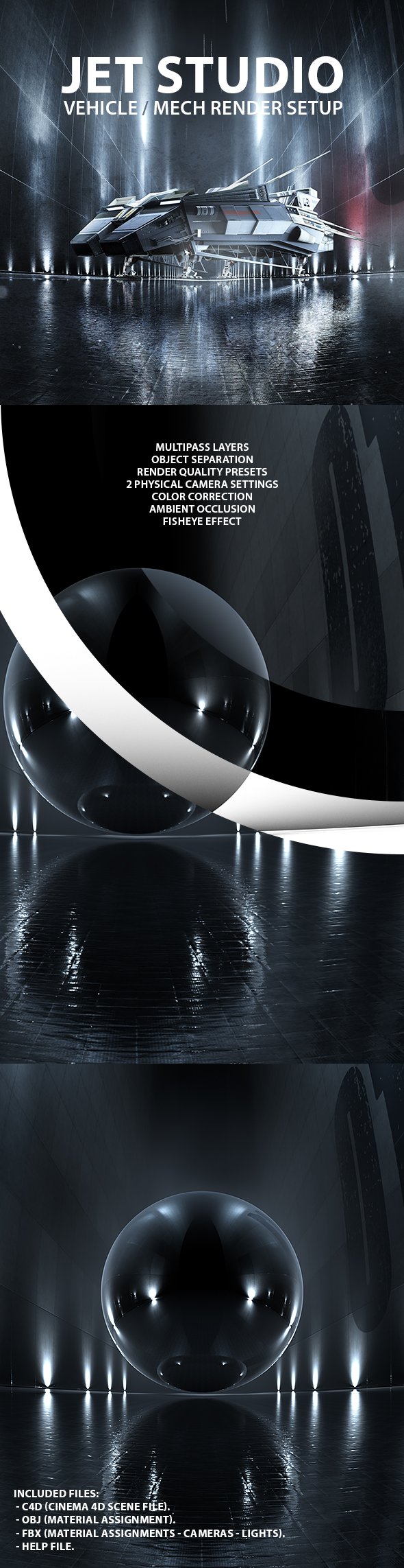 Jet Studio Render Setup for Cinema 4D - 3DOcean Item for Sale