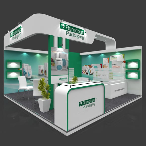 Exhibition Booth 3D Model - 5x5 mtr - 3DOcean Item for Sale