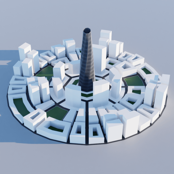 Low Poly Contextual City - 3DOcean Item for Sale
