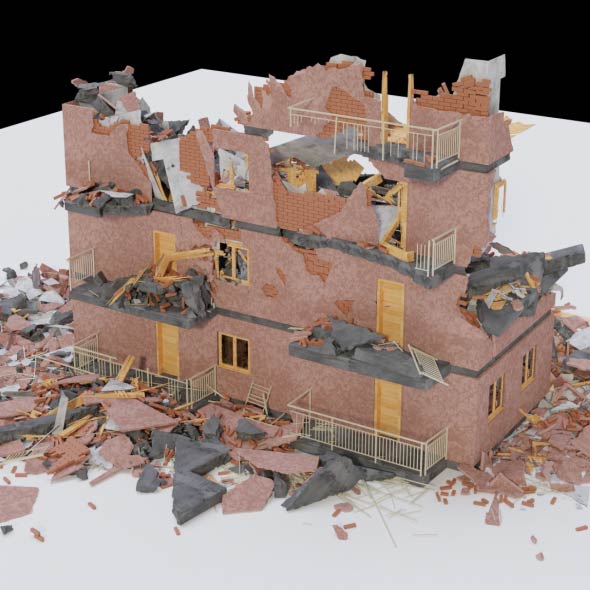 Collapsed Building - 3DOcean Item for Sale