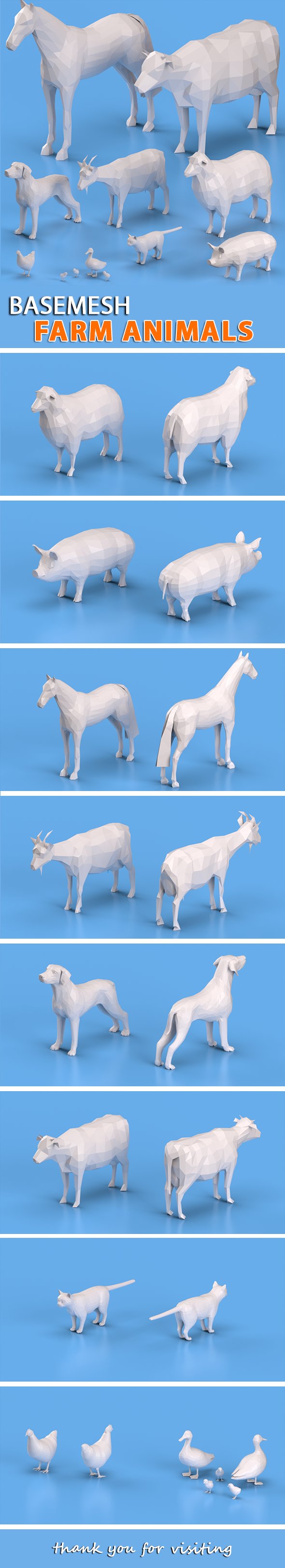 Farm Animals - 3DOcean Item for Sale