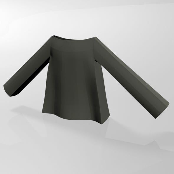 Boat-Neck Top 01 - 3DOcean Item for Sale