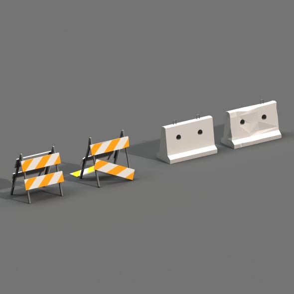 Post Apocalyptic Road Blocks - 3DOcean Item for Sale