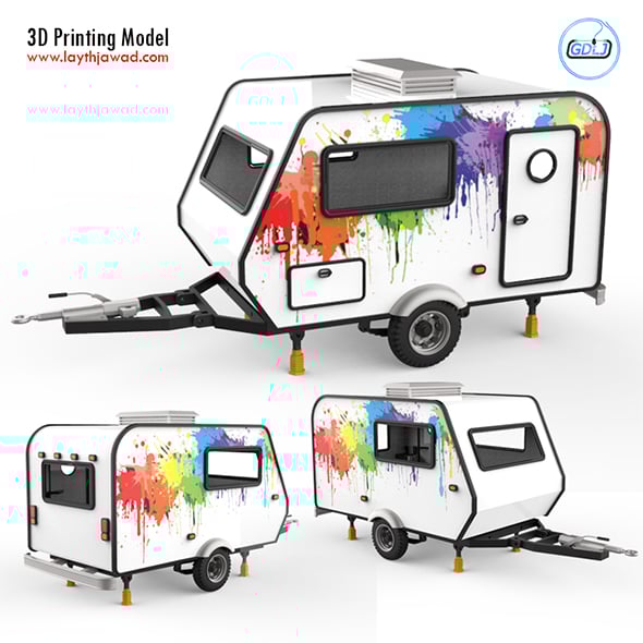 Trailer Travel 3D Printing Model - 3DOcean Item for Sale