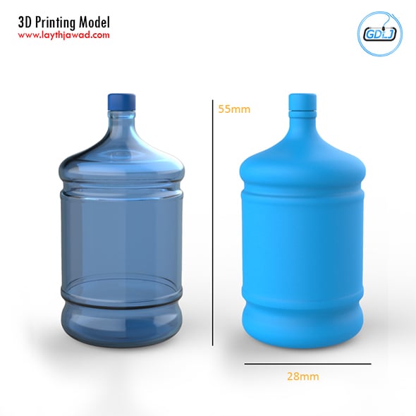 Big Plastic Bottle 3D Printing Model - 3DOcean Item for Sale