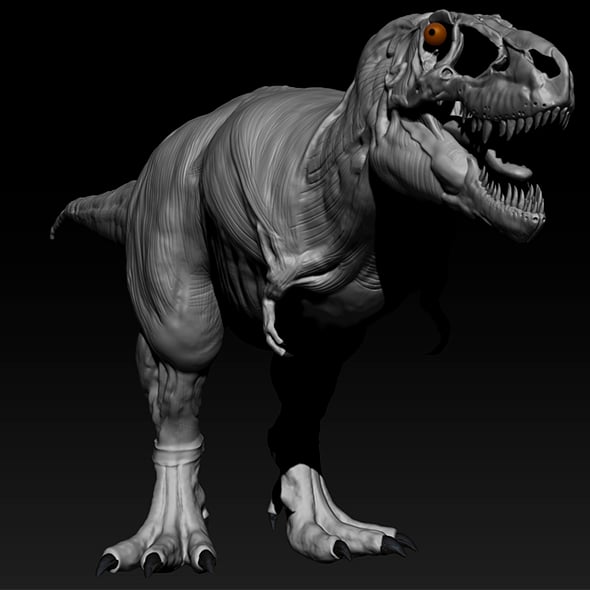 Tarbosaurus Muscle Base Model - 3DOcean Item for Sale