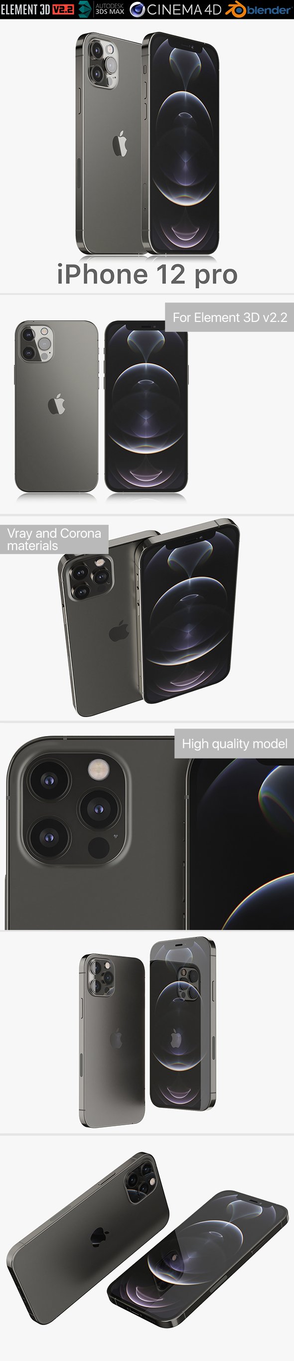 Apple iPhone 12 pro - 3DOcean Item for Sale