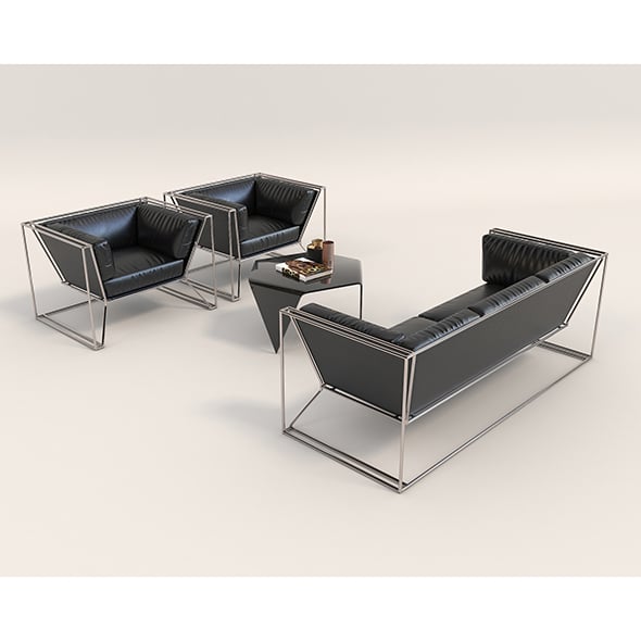 Contemporary Design Sofa Set - 3DOcean Item for Sale