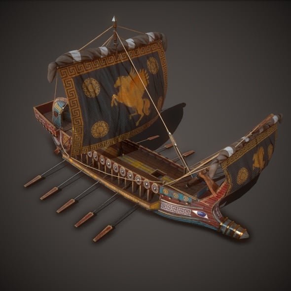Ancient Ship 01 - 3DOcean Item for Sale