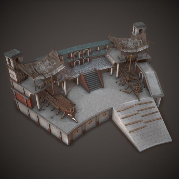 Ancient Shipyard - 3DOcean Item for Sale