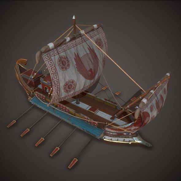 Ancient Ship 02 - 3DOcean Item for Sale